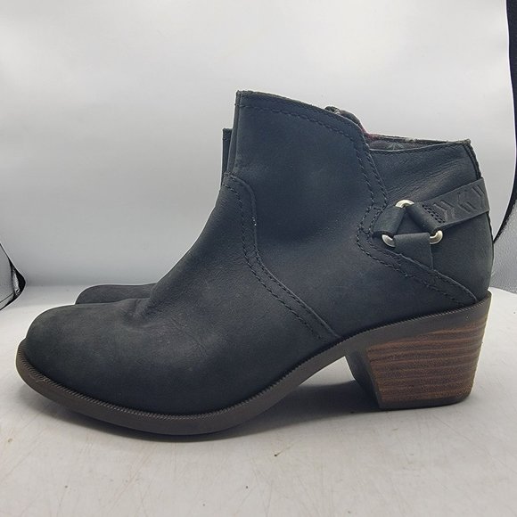 Teva Foxy Womens 7 Black Bootie Ankle Leather Zipper Walking Fashion 1008317 - Picture 5 of 12